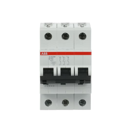 Miniature Circuit Breaker - S200M - 3P - 10 A - B - (AC) 10 kA