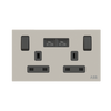 Socket outlet BS with USB Dune Grey - Millenium