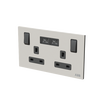 Socket outlet BS with USB Dune Grey - Millenium