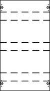DIN rail for terminals horizontal module, 450 mm x 250 mm x 120 mm , 3 rows , 00 GU , Field width: 1