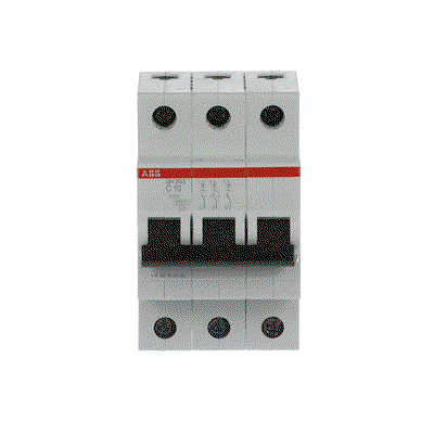 Miniature Circuit Breaker - SH200 - 3P - 10 A - C - (AC) 6 kA