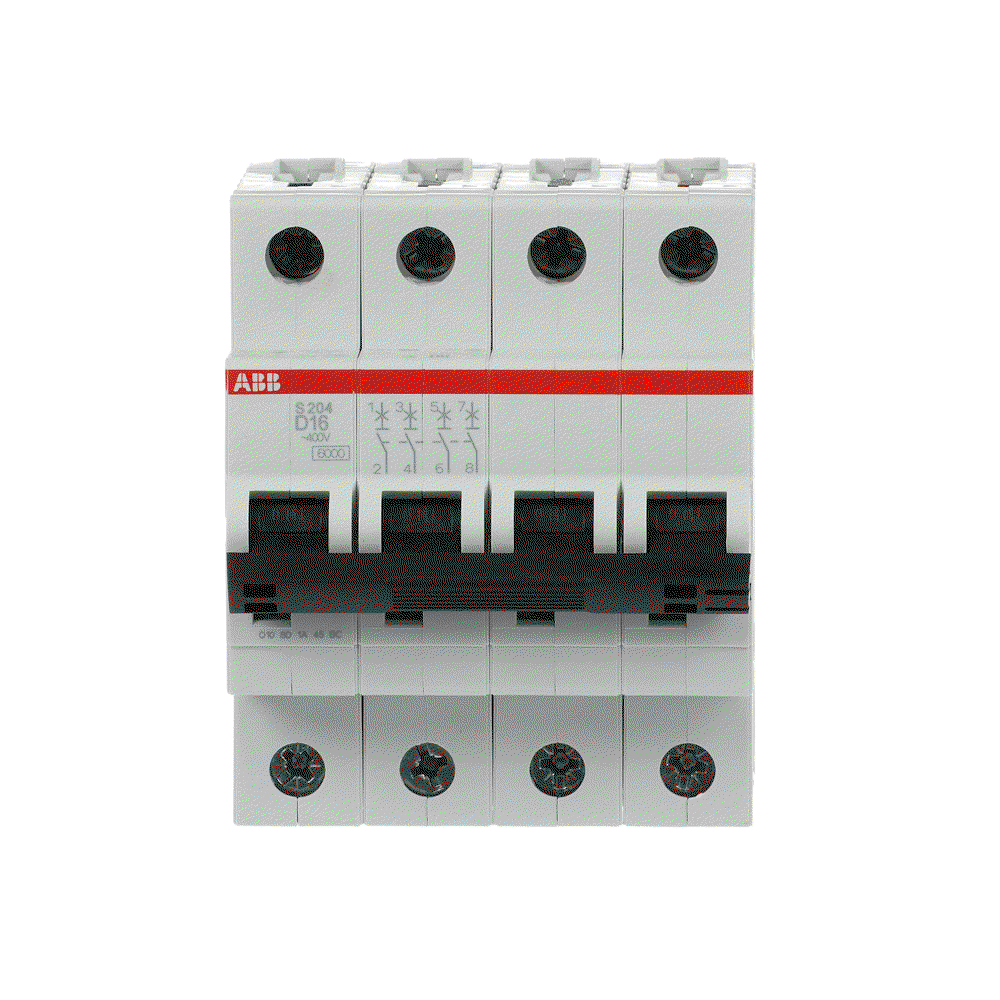 Miniature Circuit Breaker - S200 - 4P - 16 A - D - (AC) 6 kA
