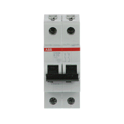 Miniature Circuit Breaker - S200M - 2P - 20 A - B - (AC) 10 kA