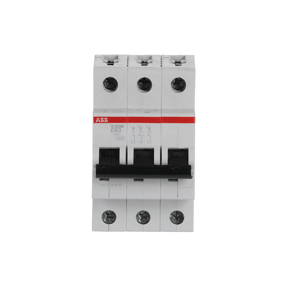 Miniature Circuit Breaker - S200M - 3P - 63 A - D - (AC) 10 kA