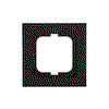 Cover frame 1-gang black - Busch-axcent