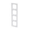 Cover frame with labelling field, vertical with label space 4-gang studio white - future linear