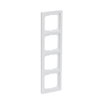 Cover frame with labelling field, vertical with label space 4-gang studio white - future linear