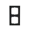 Cover frame 2-gang black matt - future linear - matt