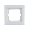 Cover frame 1-gang white glass - Busch-axcent pur