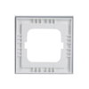 Cover frame 1-gang white glass - Busch-axcent pur