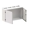 Wall-mounting cabinet, Field width: 4, Rows: 4, 650 mm x 1050 mm x 350 mm, Grounded (Class I), IP55