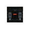 Rocker with Small Red Calotte for Switch/push button, Single rocker stainless steel - Pure Stainless Steel