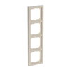 Cover frame 4-gang ivory white - future linear