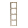 Cover frame 4-gang ivory white - future linear