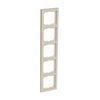 Cover frame 5-gang ivory white - future linear