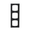 Cover frame 3-gang anthracite - future linear