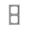 Cover frame 2-gang aluminium silver - future linear