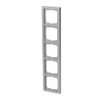 Cover frame 5-gang aluminium silver - future linear