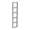 Cover frame 5-gang aluminium silver - future linear