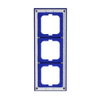 Cover frame 3-gang blue - Busch-axcent