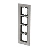 Cover frame 4-gang stainless steel - carat