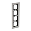 Cover frame 4-gang stainless steel - carat