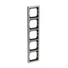 Cover frame 5-gang stainless steel - Pure Stainless Steel