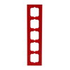 Cover frame 5-gang red - Busch-axcent