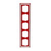 Cover frame 5-gang red - Busch-axcent