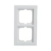 Cover frame 2-gang white glass - Busch-axcent pur