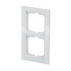 Cover frame 2-gang white glass - Busch-axcent pur
