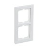 Cover frame 2-gang white glass - Busch-axcent pur