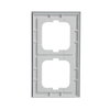 Cover frame 2-gang white glass - Busch-axcent pur