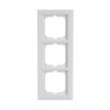 Cover frame 3-gang white glass - Busch-axcent pur