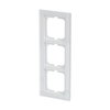 Cover frame 3-gang white glass - Busch-axcent pur