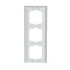 Cover frame 3-gang white glass - Busch-axcent pur