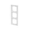 Cover frame with labelling field, vertical with label space 3-gang studio white - future linear