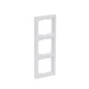 Cover frame with labelling field, vertical with label space 3-gang studio white - future linear