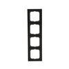 Cover frame 4-gang black matt - future linear - matt