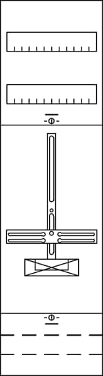 Meter panel, 900 mm x 250 mm (HxW), Number of Rows: 0