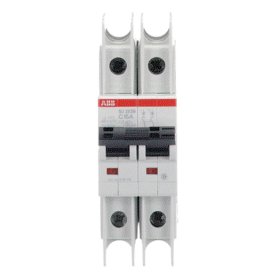 Miniature Circuit Breaker - SU200M - 2P - 15 A - C - (400 V AC) 11.2 kA