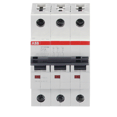 Miniature Circuit Breaker - ST200M - 3P - 1 A - D