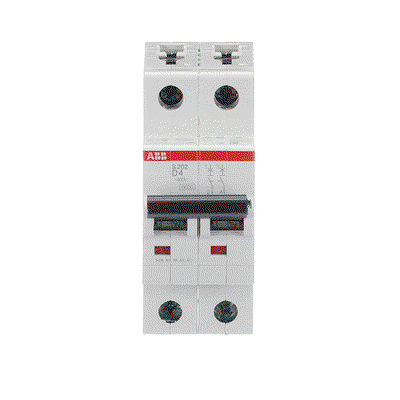 Miniature Circuit Breaker - S200 - 2P - 4 A - D - (AC) 6 kA
