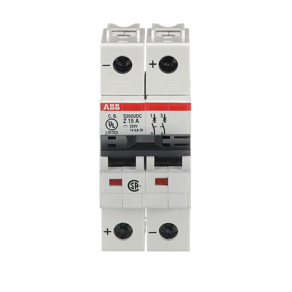 Miniature Circuit Breaker - S200UDC - 2P - 15 A - Z - (230 V AC) 14 kA