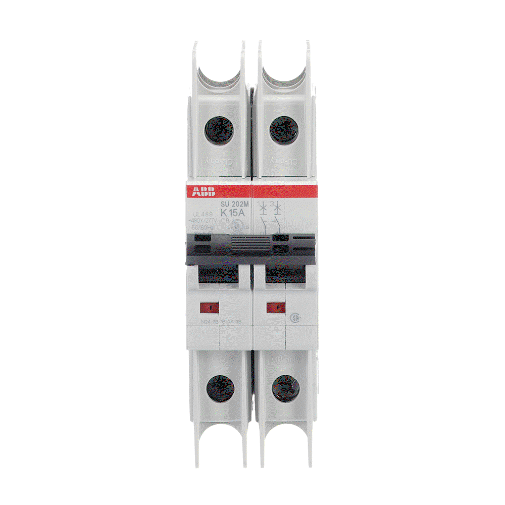 Miniature Circuit Breaker - SU200M - 2P - 15 A - K - (400 V AC) 11.2 kA