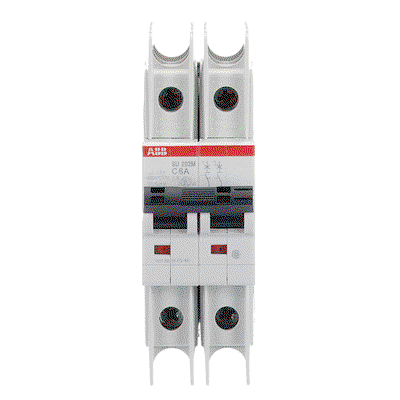 Miniature Circuit Breaker - SU200M - 2P - 6 A - C - (400 V AC) 11.2 kA