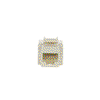Flush Mounted Inserts Keystone 8PP Cat 5e RJ45 8(8) Straight version 1gang white