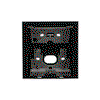 Flush-mounted box, 1/1, black