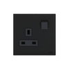 Socket outlet BS Without imprint Silk Black - Millenium