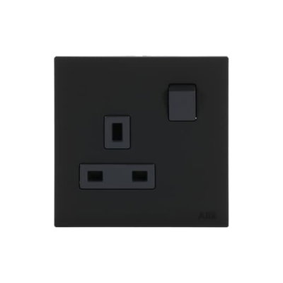Socket outlet BS Without imprint Silk Black - Millenium